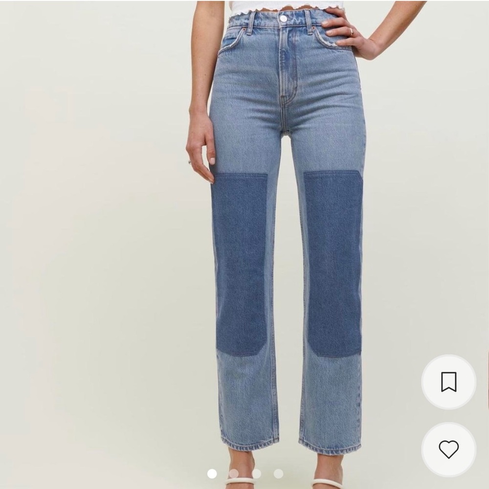 Reformation Clayton Carpenter Patch Jeans